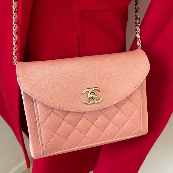 Chanel Pink Iridescent Calfskin smart  crossbody - Picture 3 of 16